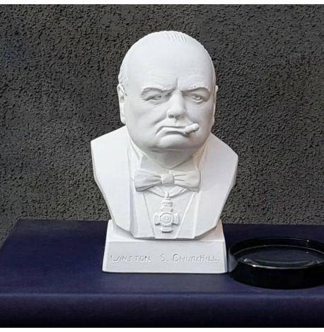 Гипсовый бюст Черчилля (белый), 13,5 см