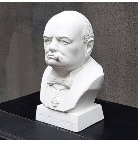 Гипсовый бюст Черчилля (белый), 13,5 см