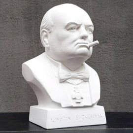 Гипсовый бюст Черчилля (белый), 13,5 см