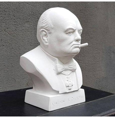 Гипсовый бюст Черчилля (белый), 13,5 см