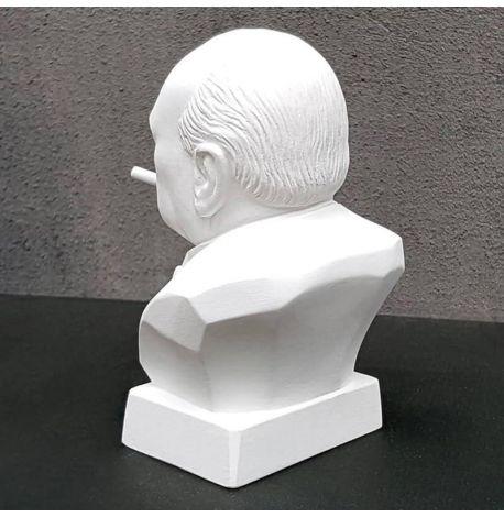 Гипсовый бюст Черчилля (белый), 13,5 см