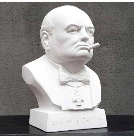Гипсовый бюст Черчилля (белый), 13,5 см