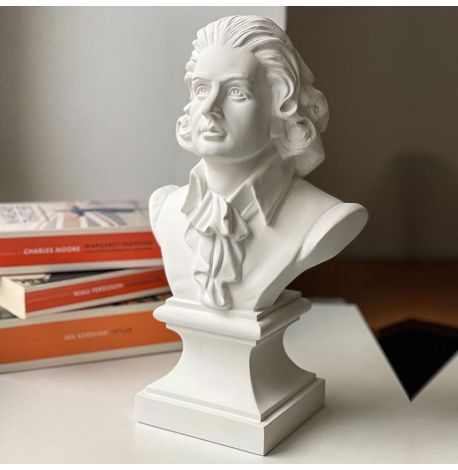 Гипсовый бюст Моцарта (белый), 31 см