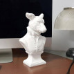 Гіпсовий бюст "Поважний пес" (білий), 35 см