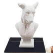 Гіпсовий бюст "Поважний пес" (білий), 35 см