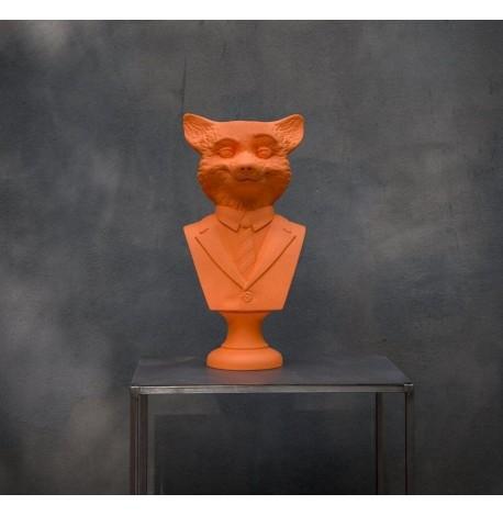 Гипсовый бюст "Фантастический Лис" (оранжевый), 35 см