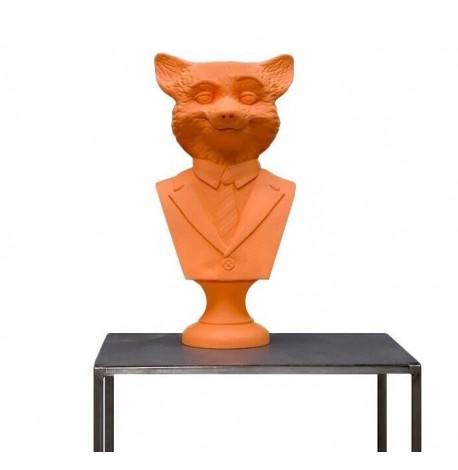 Гипсовый бюст "Фантастический Лис" (оранжевый), 35 см