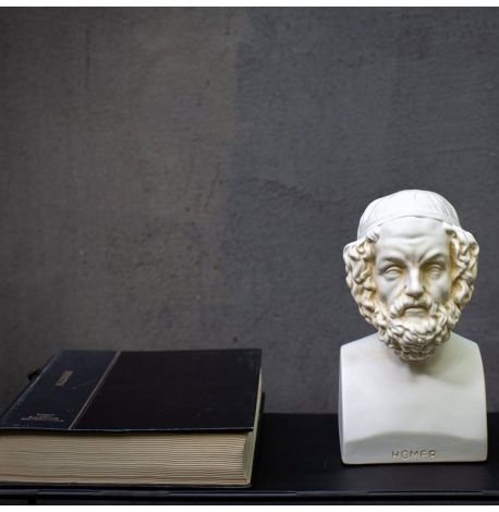 Гипсовый бюст Гомера (белый), 19 см