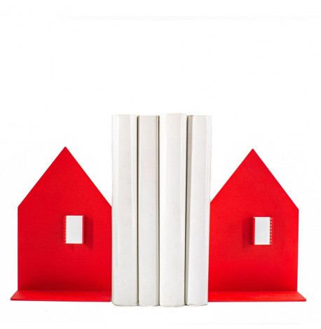 Держатель для книг «Домик с окном» (красный)