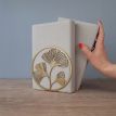 Металлический упор для книг Glozis Ginkgo Bronze (бронза)