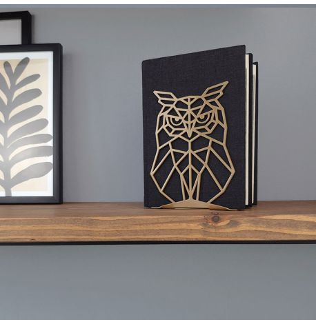 Упор для книг Glozis Owl (золотистый)