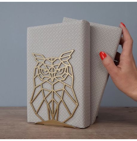 Упор для книг Glozis Owl (золотистый)
