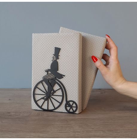 Упор для книг Glozis Retro Bicycle (чорний)