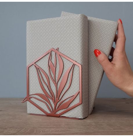 Металевий упор для книг Glozis Terra (мідь)