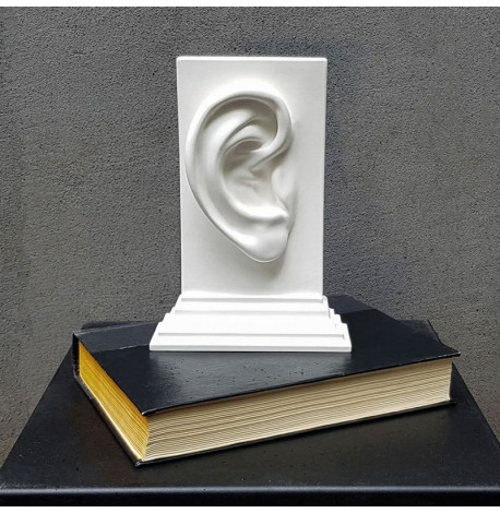 Гіпсовий тримач для книг «Вухо» (білий)