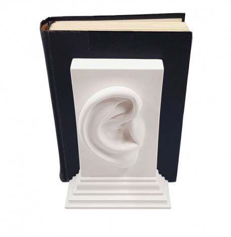 Гіпсовий тримач для книг «Вухо» (білий)