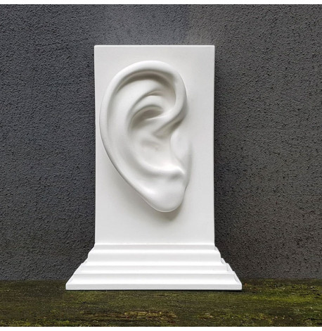 Гіпсовий тримач для книг «Вухо» (білий)
