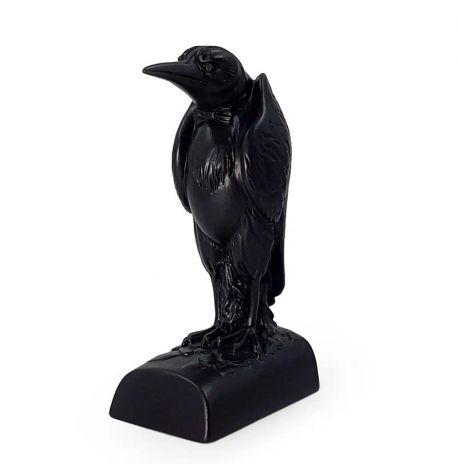 Гипсовый держатель для книг «Ворон с бабочкой»