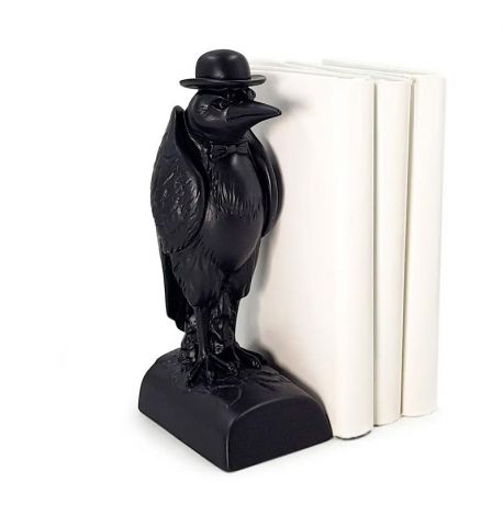 Гипсовый держатель для книг «Ворон в котелке»