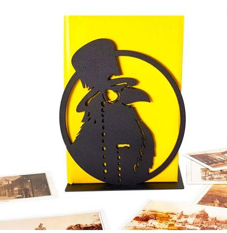 Упор для книг «Ворон в шляпе»