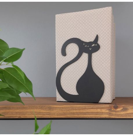 Упор для книг Glozis Black Cat (черный)
