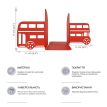 Упоры для книг Glozis Bus (красные)