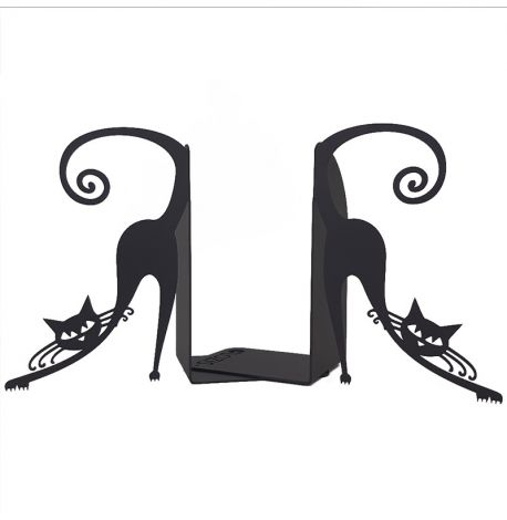 Упори для книг Glozis Cats (чорні)