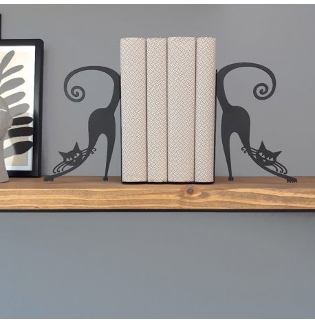 Упори для книг Glozis Cats (чорні)