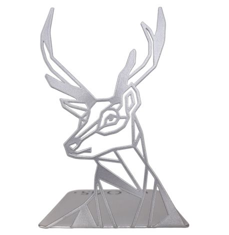 Металевий упор для книг Glozis Deer (сірий)