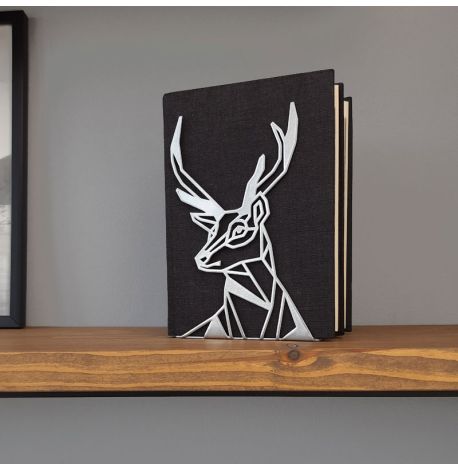 Металевий упор для книг Glozis Deer (сірий)