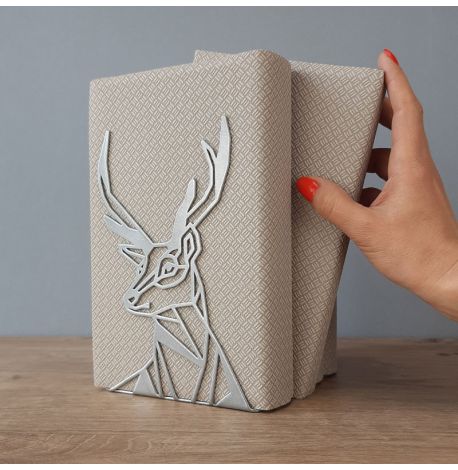 Металевий упор для книг Glozis Deer (сірий)
