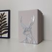 Металевий упор для книг Glozis Deer (сірий)