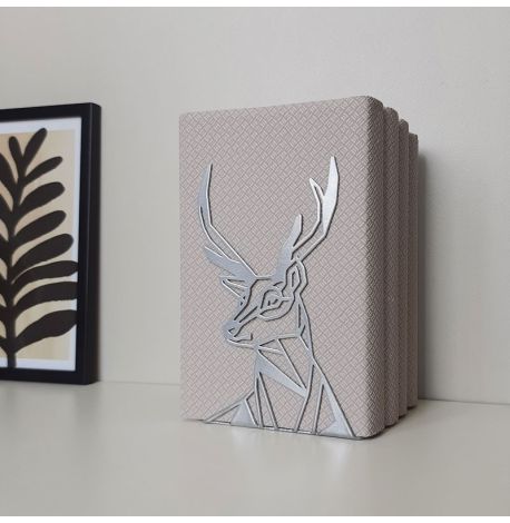 Металевий упор для книг Glozis Deer (сірий)