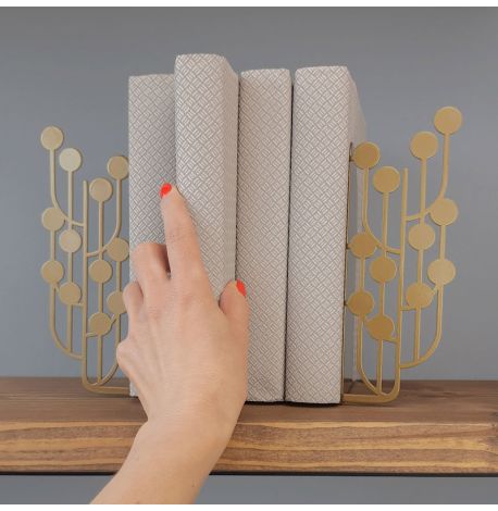 Упоры для книг Glozis Dots Bronze (бронзовые)