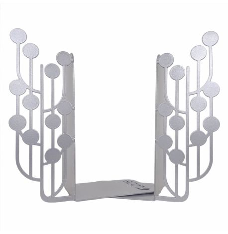 Упоры для книг Glozis Dots Silver (серебристые)