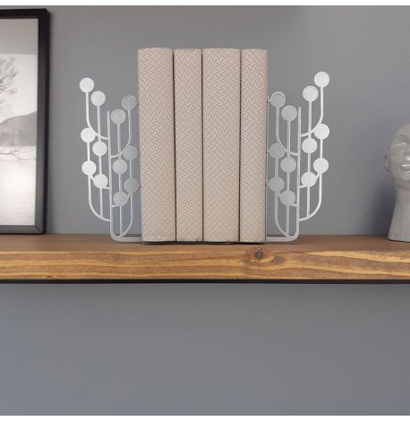 Упоры для книг Glozis Dots Silver (серебристые)