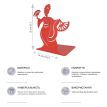 Упор для книг Glozis Geisha (красный)