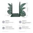 Упоры для книг Glozis Monstera (зеленые)