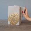 Упор для книг Glozis Monstera Leaf Bronze (бронза)