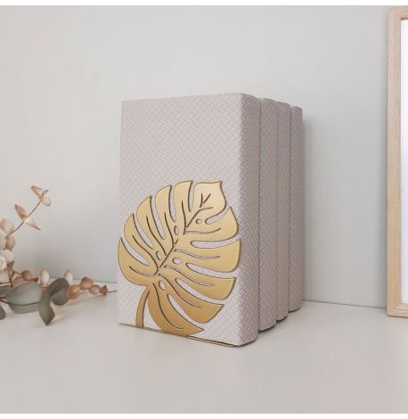 Упор для книг Glozis Monstera Leaf Bronze (бронза)