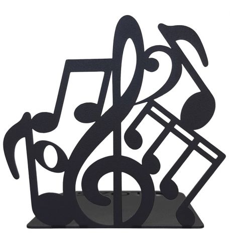 Металлический упор для книг Glozis Notes (черный)