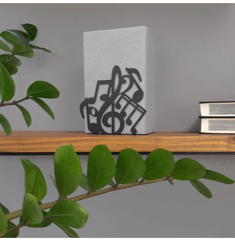 Металлический упор для книг Glozis Notes (черный)