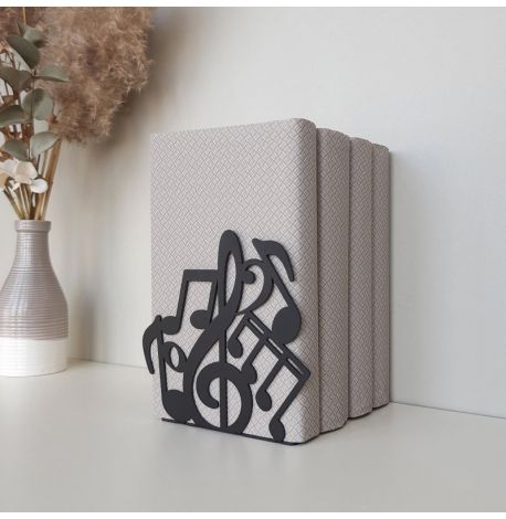 Металлический упор для книг Glozis Notes (черный)