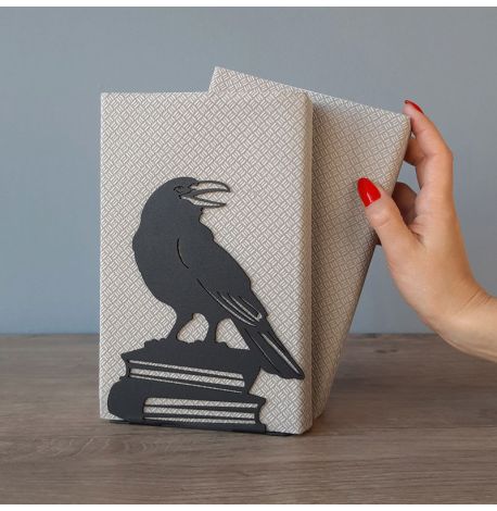 Упор для книг Glozis Raven (чорний)