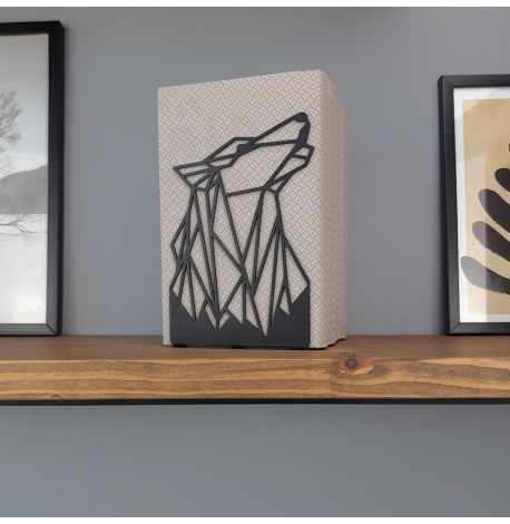 Упор для книг Glozis Wolf (черный)