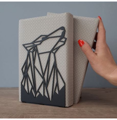 Упор для книг Glozis Wolf (черный)