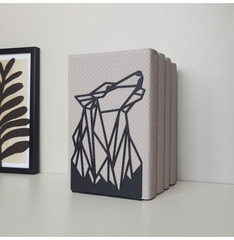 Упор для книг Glozis Wolf (черный)