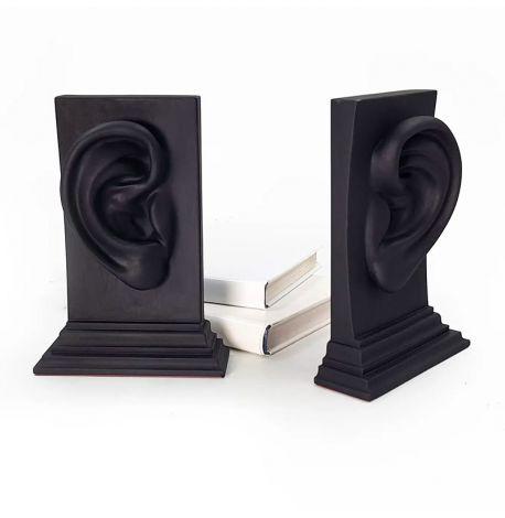 Гіпсові тримачі для книг «Вуха» (чорні)