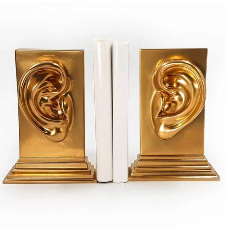 Гіпсові тримачі для книг «Вуха» (золотисті)