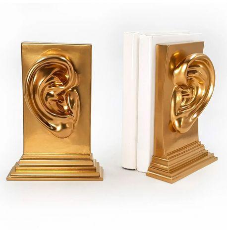 Гіпсові тримачі для книг «Вуха» (золотисті)